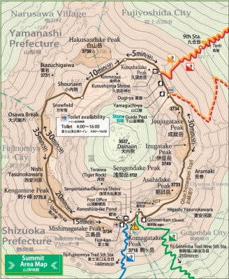 Map Ohachimeguri Trail (Summit)